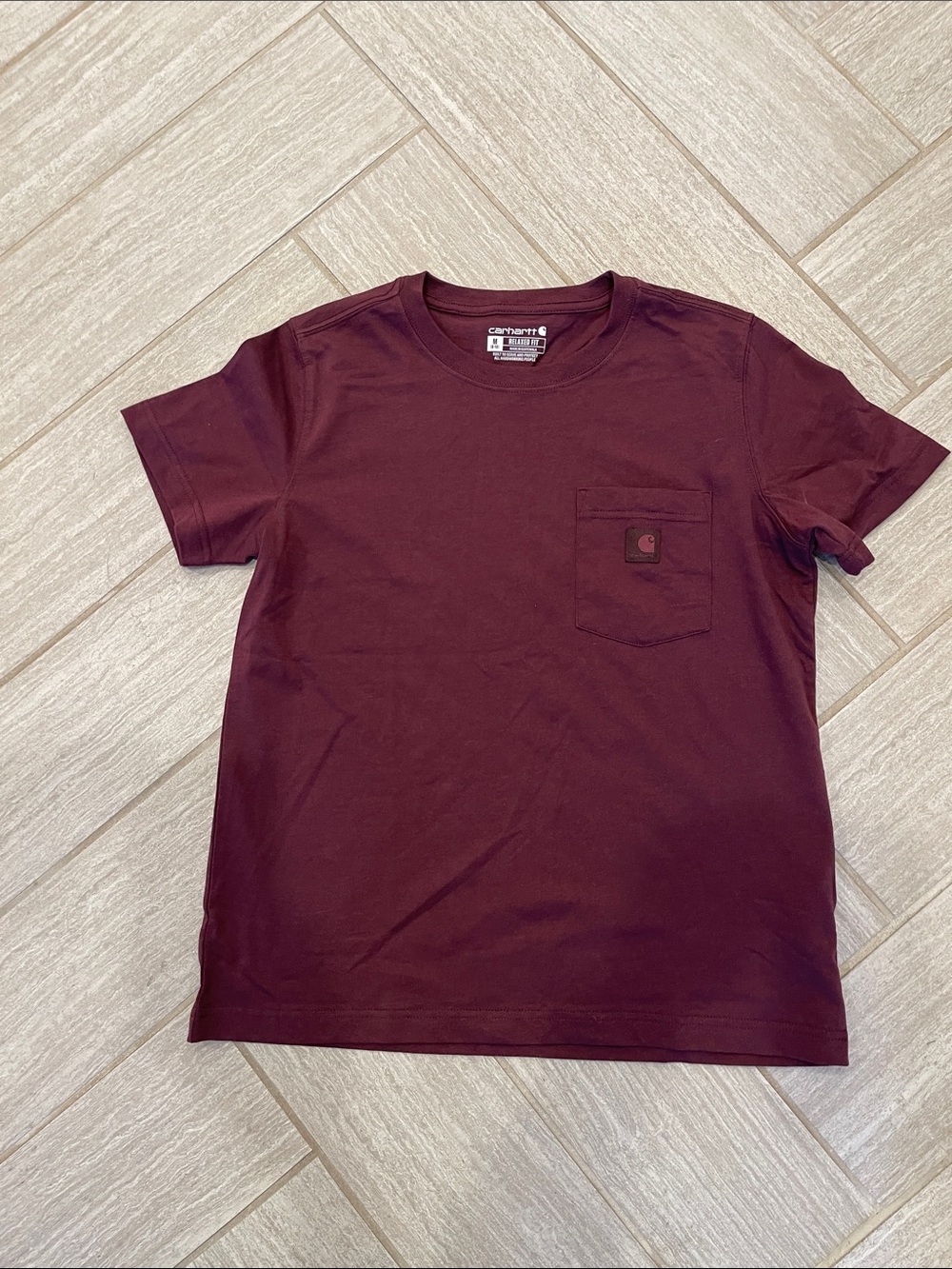 Carhartt Short-Sleeve Pocket T-Shirt - Burgundy